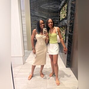 LILLUSORY Knitted Dresses Twisted Front Bodycon Dress with Back Slit